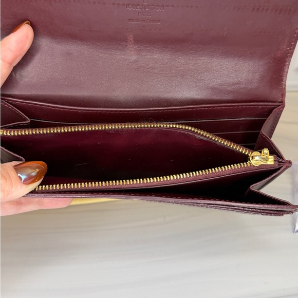 Louis Vuitton Vernis Long Wallet – Amarante | Box & Dust Bag | Initials AS - Picture 14 of 15